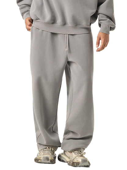 Classic Cross Frayed Enzyme Washed Fleece Sweatpants