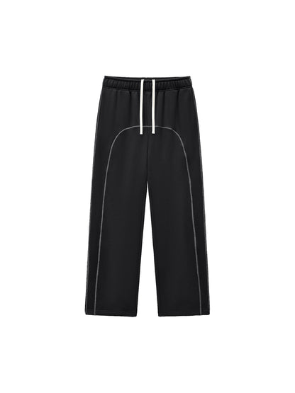 Contrast-Stitched Fleece Sweatpants